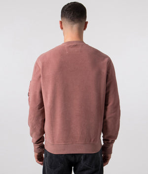 Reversed-Brushed-&-Emerized-Diagonal-Fleece-Sweatshirt-476-Cedar-Wood