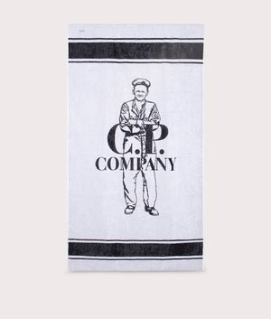 Beach Towel in Gauze White by C.P.Company. EQVVS Flat Shot