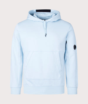 CP Company Diagonal Raised Fleece Hoodie Starlight Blue Front Shot EQVVS