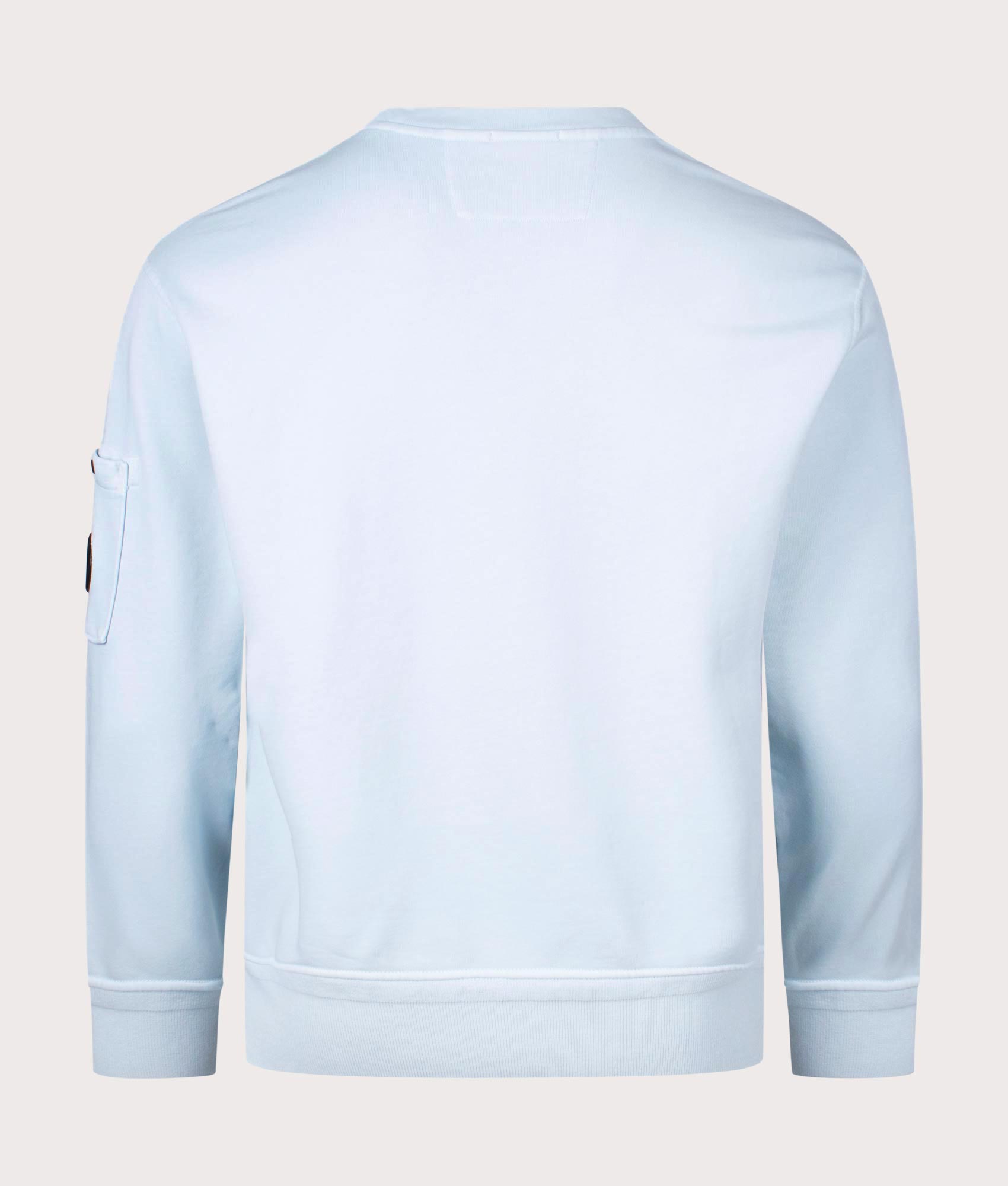 CP Company Cotton Diagonal Fleece Lens Sweatshirt in Starlight Blue Back Shot EQVVS