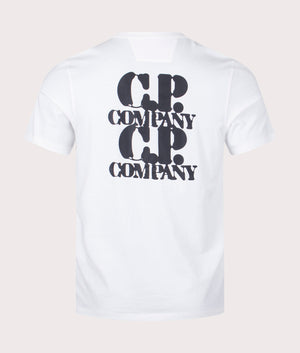CP Company 30/1 Jersey Graphic T-Shirt in Gauze White Back Shot EQVVS