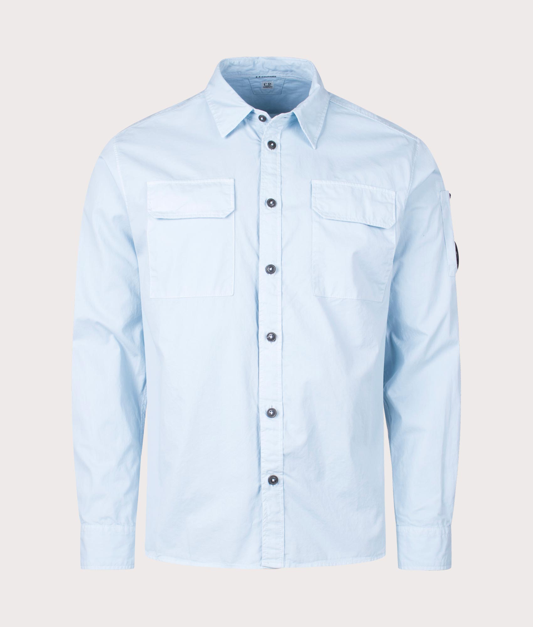 CP Company Gabardine Pocket Shirt in Starlight Blue Front Shot EQVVS