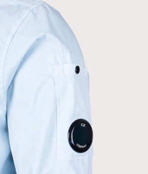 CP Company Gabardine Pocket Shirt in Starlight Blue Detail Shot EQVVS