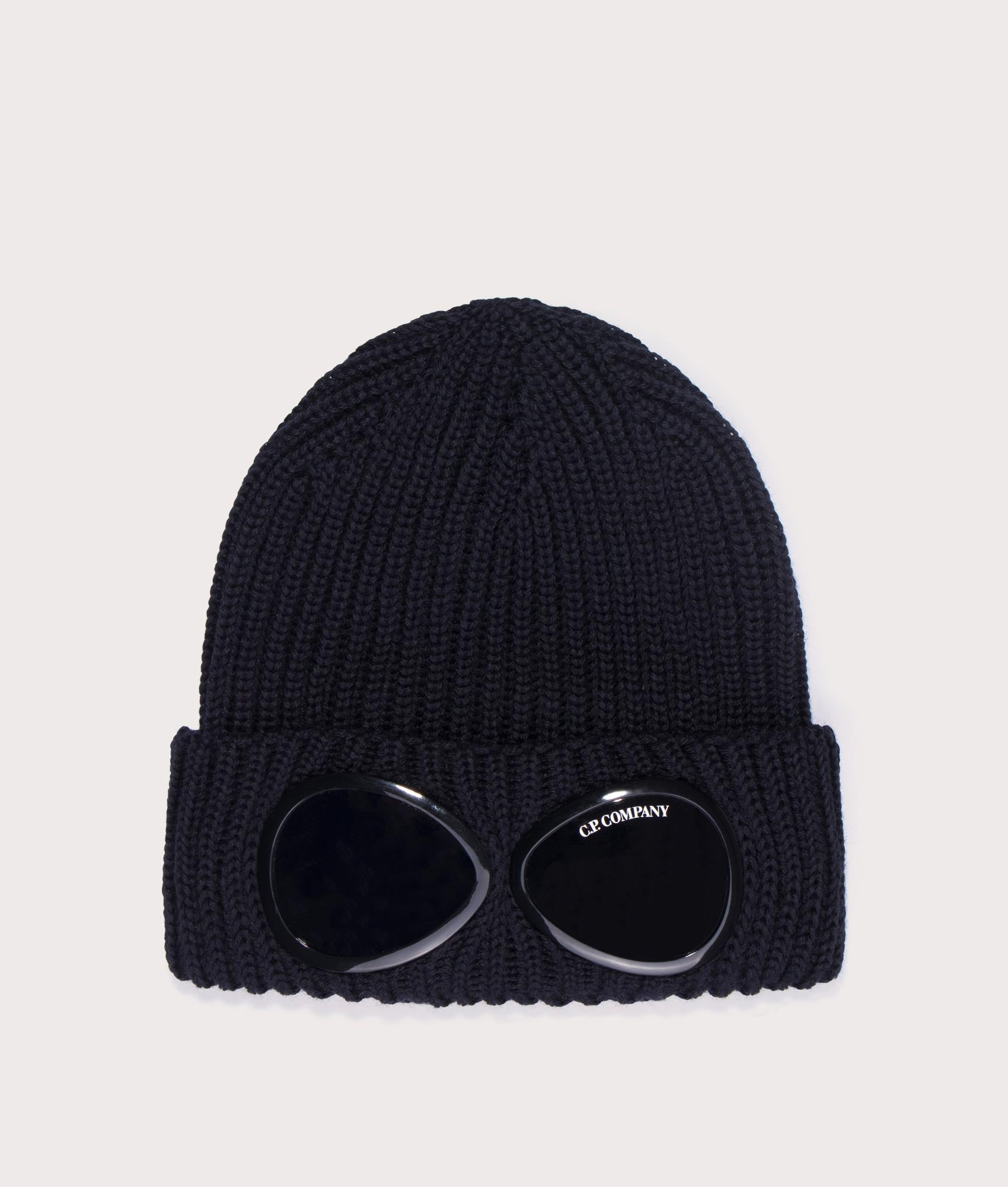 Extra Fine Merino Knit Goggle Beanie. Shot by EQVVS. Front shot.