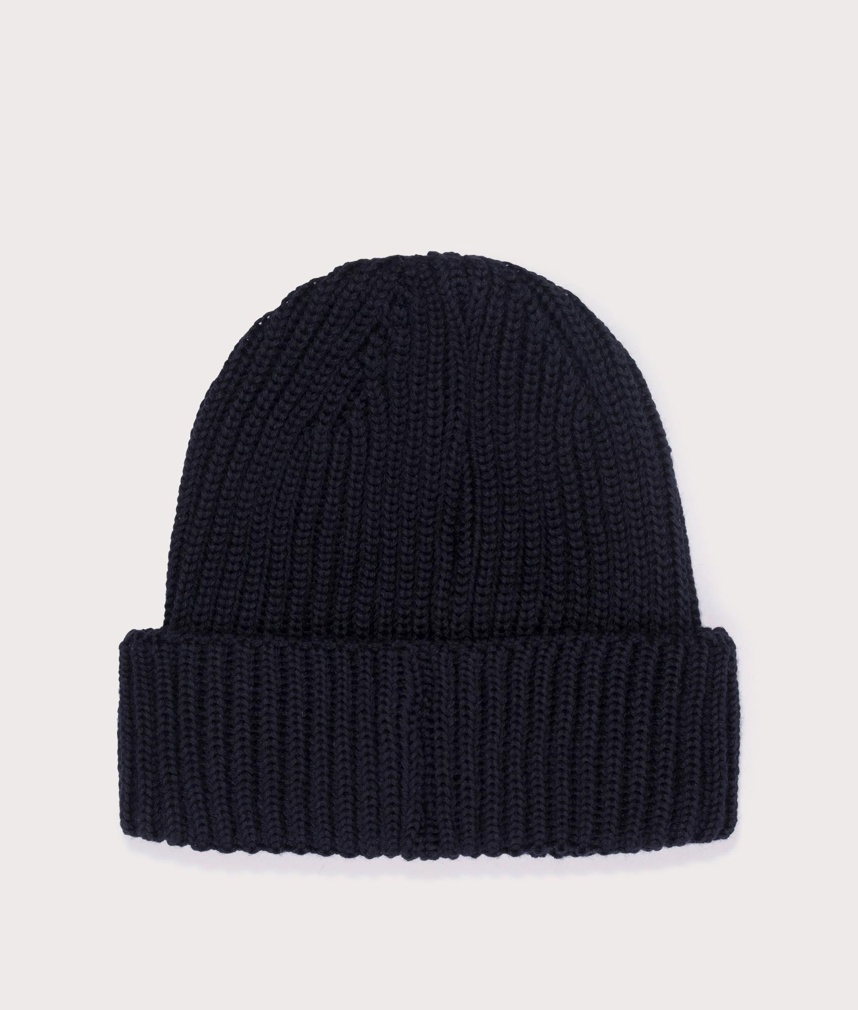 Extra Fine Merino Knit Goggle Beanie. Shot by EQVVS. Back shot.