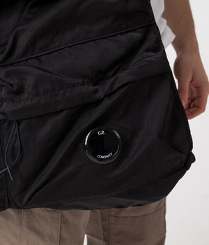 CP Company Nylon Tote Bag in Black featuring the CP Goggle Shot at EQVVS