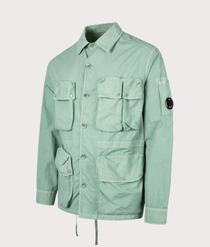 Flatt Nylon Utility Overshirt Green Bay C.P. Company EQVVS angle