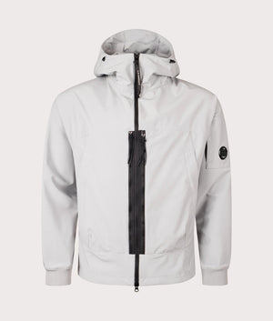 CP Company Shell-R Hooded Jacket in Drizzle Grey Front Shot EQVVS
