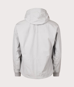 CP Company Shell-R Hooded Jacket in Drizzle Grey Back Shot EQVVS