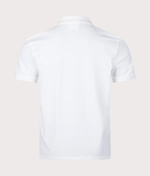 CP Company Stretch Piquet Polo Shirt in Gauze White back Shot EQVVS