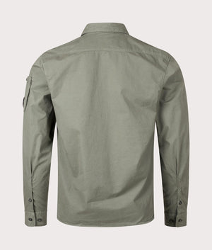 CP Company Gabardine Pocket Shirt in Agave Green Back Shot EQVVS