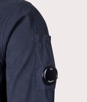 CP Company Gabardine Pocket Shirt in Total Eclipse Blue Detail Shot EQVVS