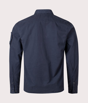 CP Company Gabardine Pocket Shirt in Total Eclipse Blue Back Shot EQVVS