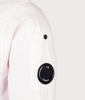 CP Gabardine Zipped Overshirt in Heavenly Pink Detail Shot EQVVS