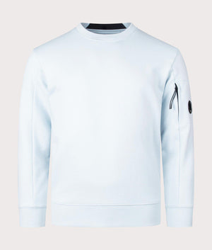 CP Company Diagonal Raised Fleece Sweatshirt in starlight Blue Front Shot EQVVS