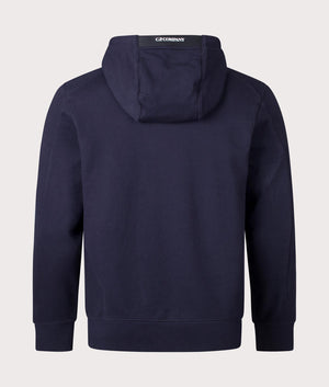 CP Company Diagonal Raised Fleece Hoodie in Total Eclipse Back Shot EQVVS