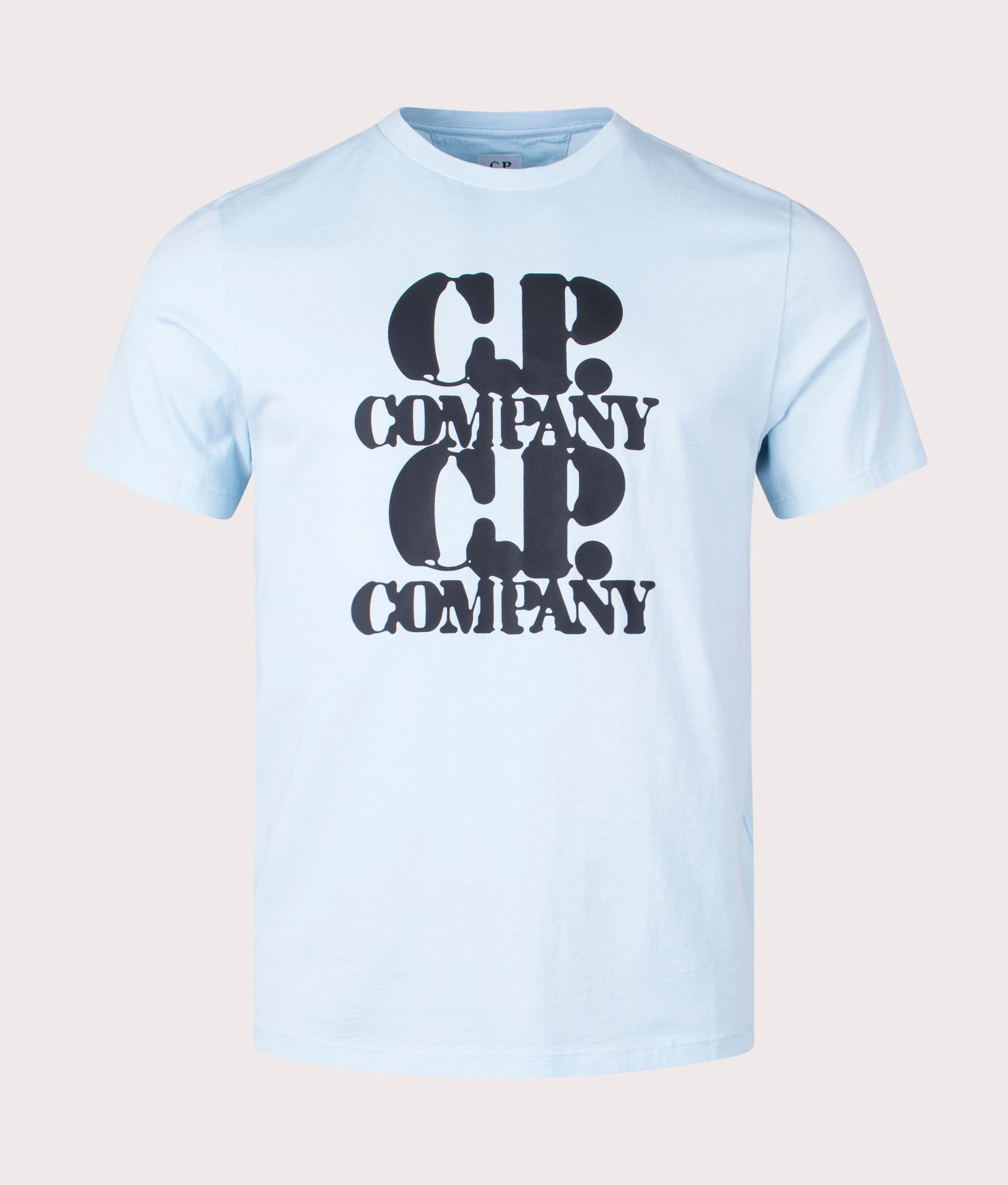 CP Company 30/1 Jersey Graphic T-Shirt Starlight Blue Front Shot EQVVS