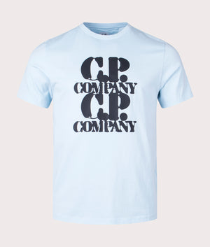 CP Company 30/1 Jersey Graphic T-Shirt Starlight Blue Front Shot EQVVS