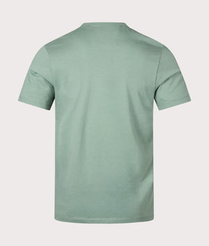 CP Company 30/1 Jersey British Sailor T-Shirt in Green Bay with Black Logo on the Chest, 100% Cotton Back Shot at EQVVS