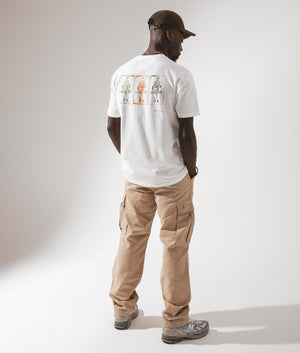 CP Company T-Shirt in Gauze White with Back Print Campaign Shot at EQVVS