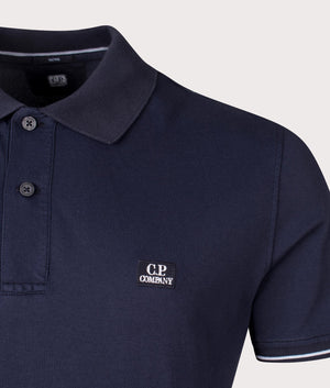 Tacting Piquet Polo Shirt on Total Eclipse by C.P. Company. EQVVS Detail Shot.