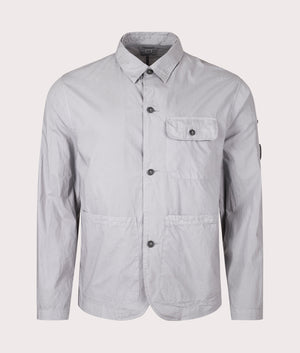 Popeline Workwear Shirt C.P. Company drizzle grey EQVVS. Front
