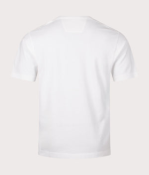 1020 Jersey British Sailor T-Shirt in Gauze White by C.P. Company. EQVVS Back Angle Shot.