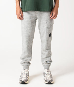 C.P. Company greystone melange Joggers, shot at EQVVS. Front shot. 