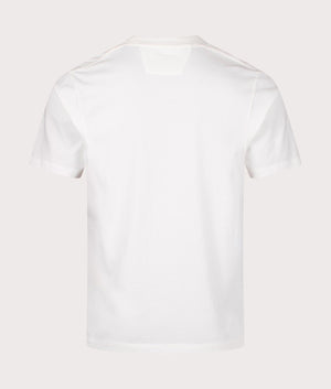 CP Company Grid Silhouette Jersey 30/1 T-Shirt in Gauze White with Sailer Canvas at EQVVS Back Shot