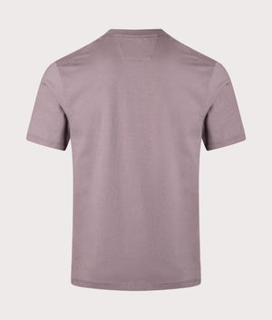 CP Company Grid Silhouette Jersey 30/1 T-Shirt in Purple Dove with Sailer Grid Print at EQVVS Back Shot