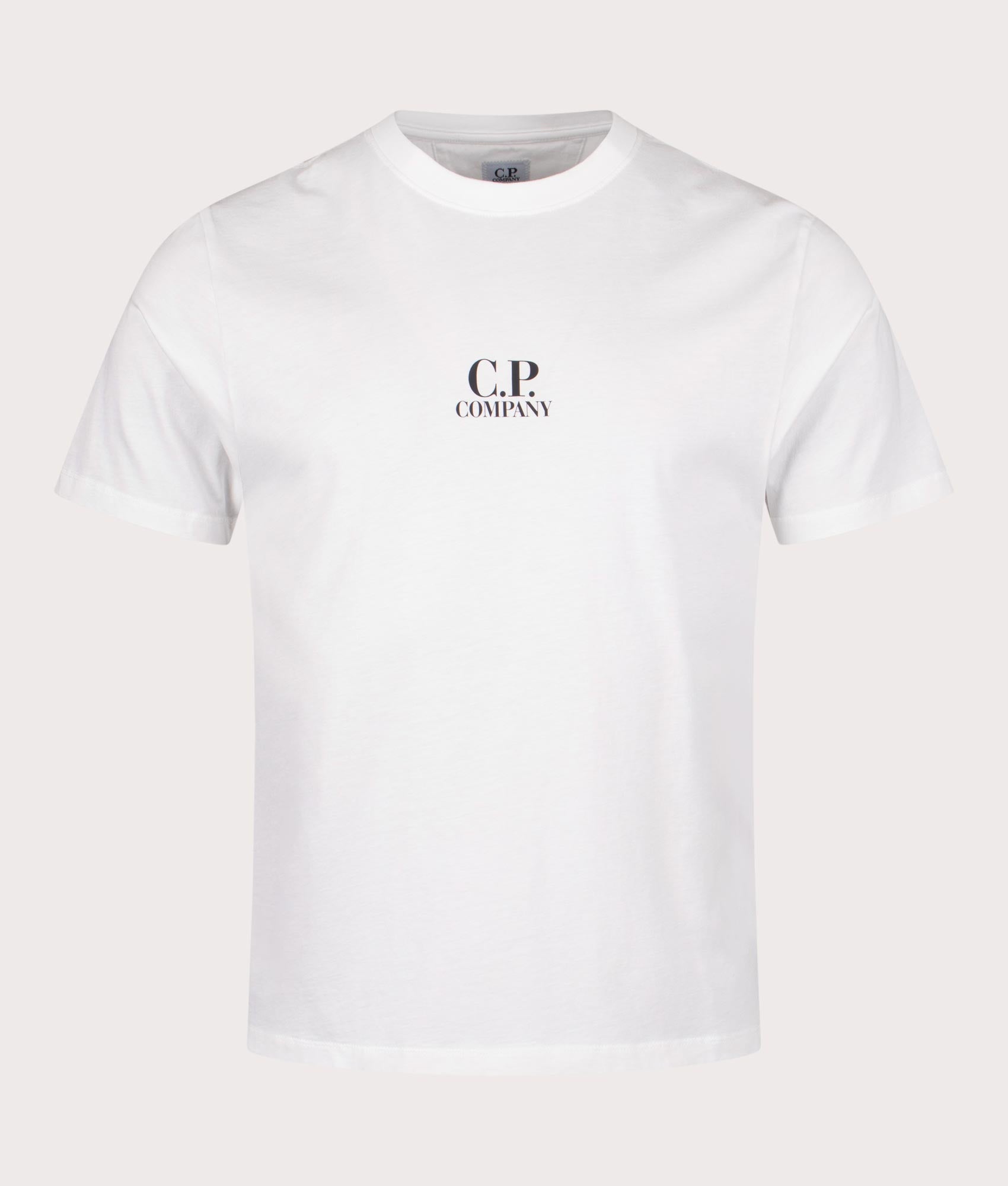 CP Company C.P. Logo Jersey 30/1 T-Shirt in Gauze White at EQVVS
