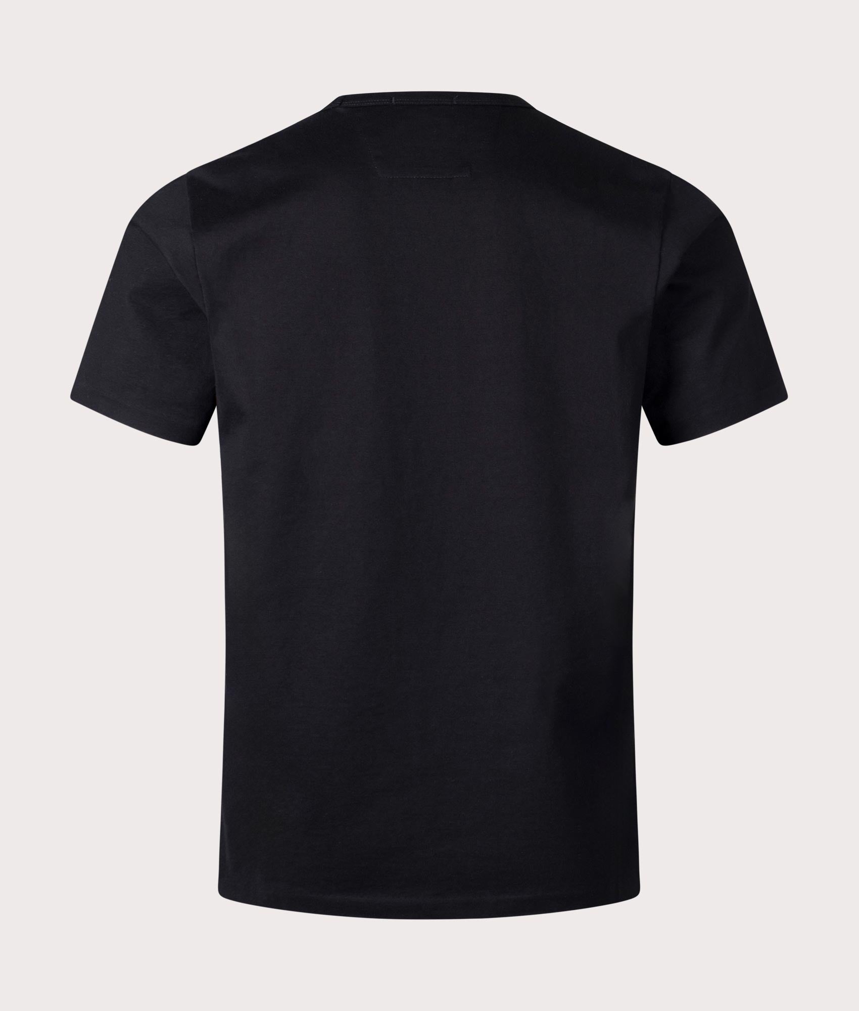 C.P. Company Mercerized Jersey T-Shirt in black. Shot at EQVVS. Back shot. 