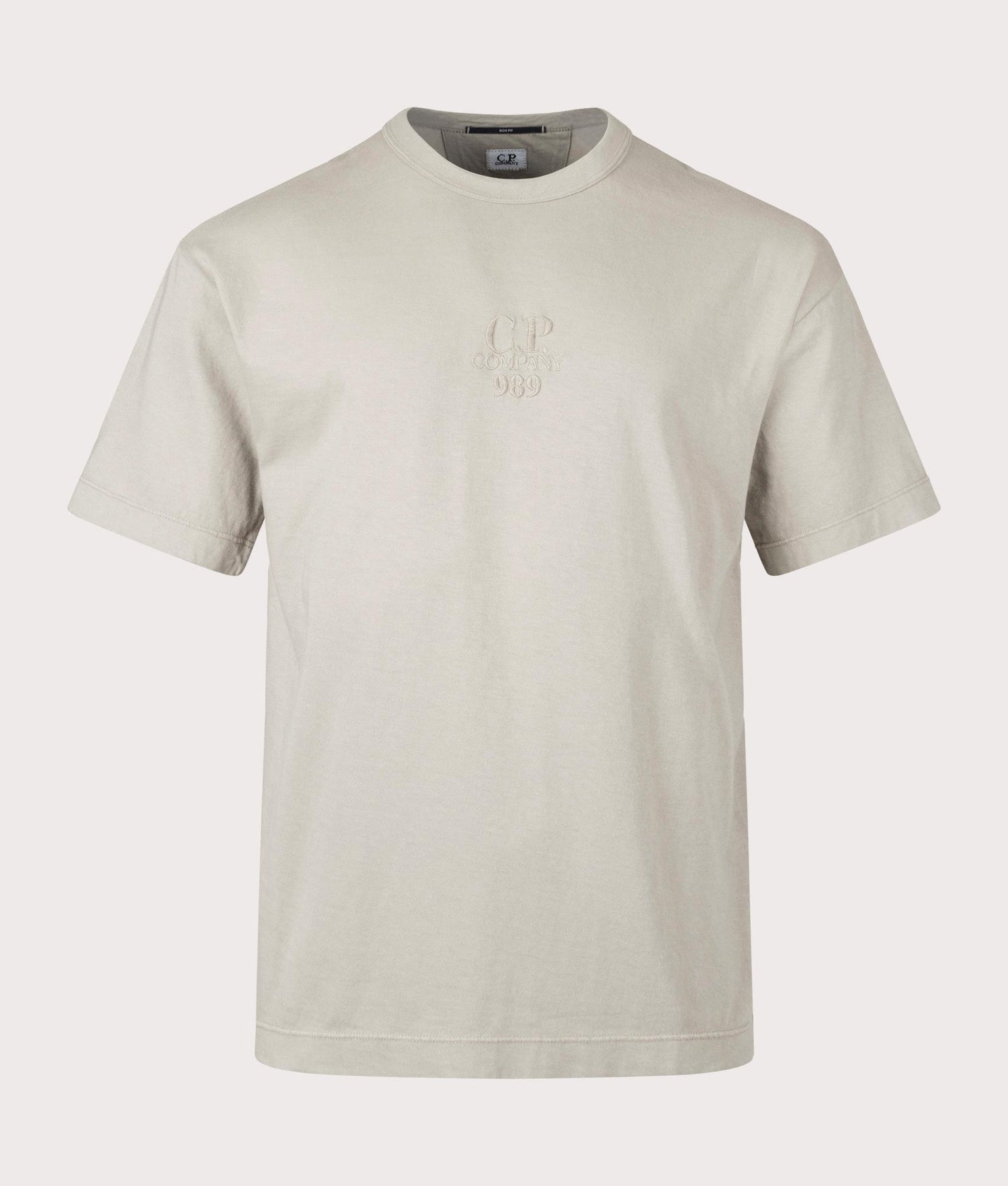 Embroidered Logo Jersey 20/1 T-Shirt Vintage Khaki | C.P.