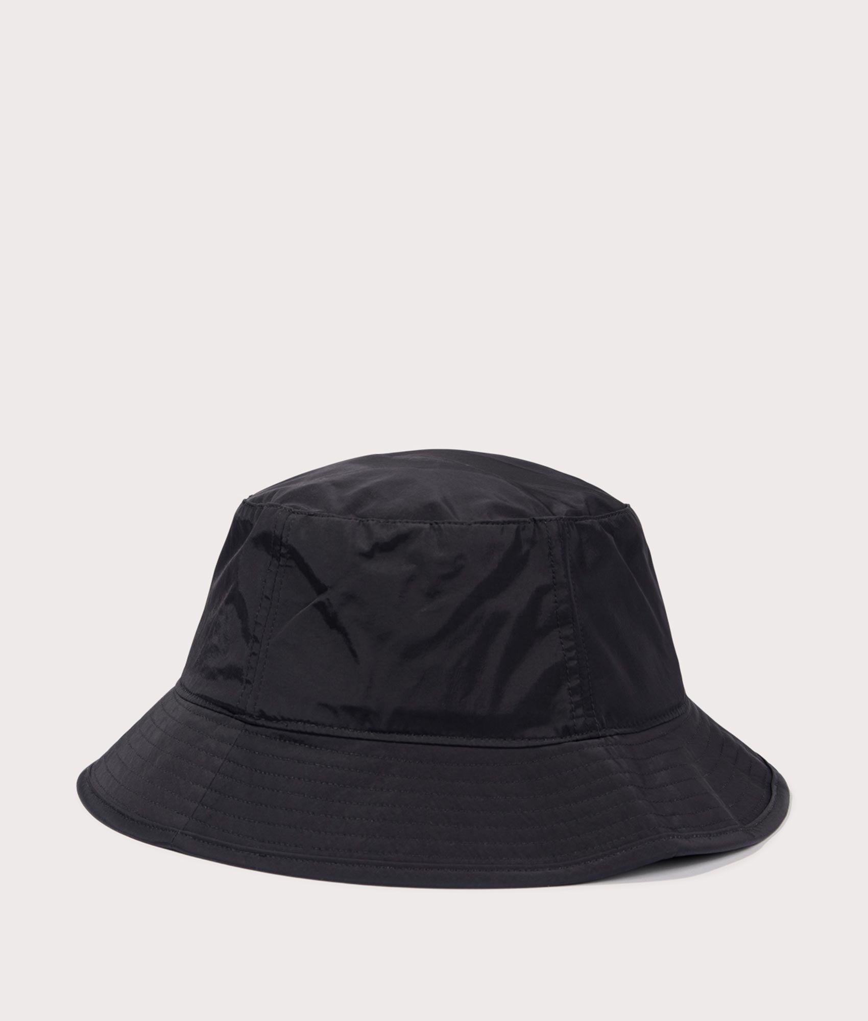 Chrome-R Bucket Hat in Black by C.P. Company. EQVVS Shot.