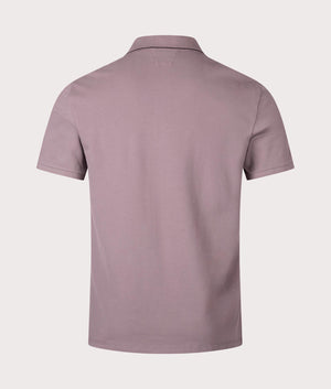 Stretch Piquet Short Sleeve Polo Shirt in Purple Dove by C.P. Company. EQVVS Shot.