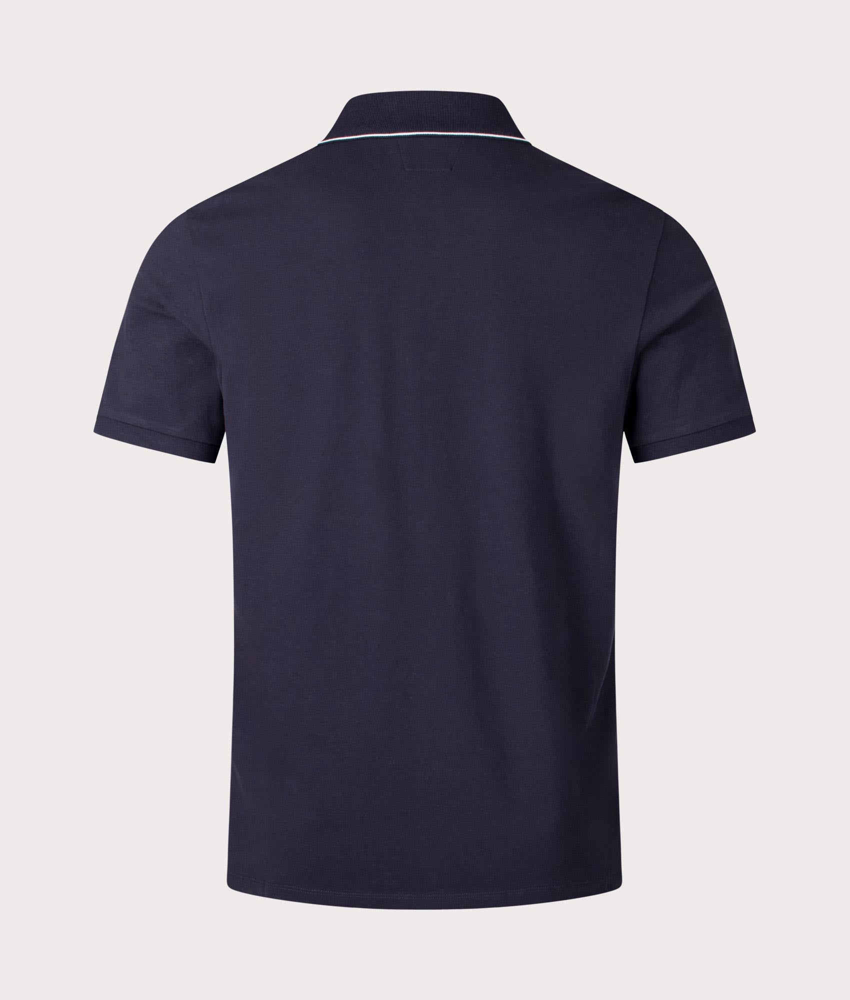 Stretch Piquet Short Sleeve Polo Shirt in Total Eclipse by C.P. Company. EQVVS Shot.
