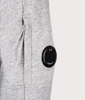 CP Company Diagonal Raised Fleece Quarter Zip Sweatshirt in Greystone Melange at EQVVS Menswear detail shot 