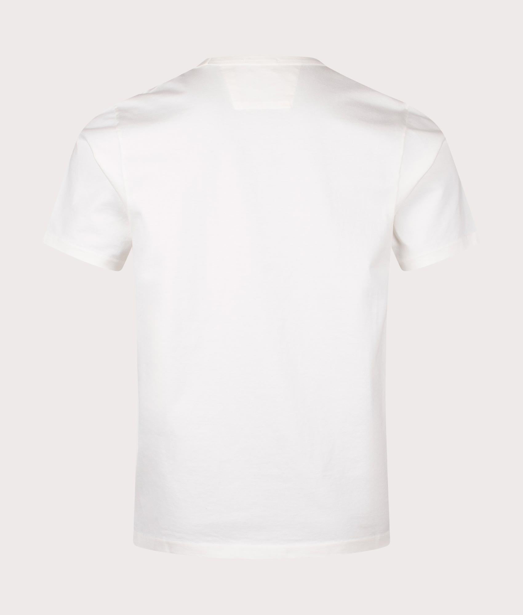 C.P. Company Mercerized 30/1 Twisted T-Shirt White. Shot at EQVVS. Reverse shot. 