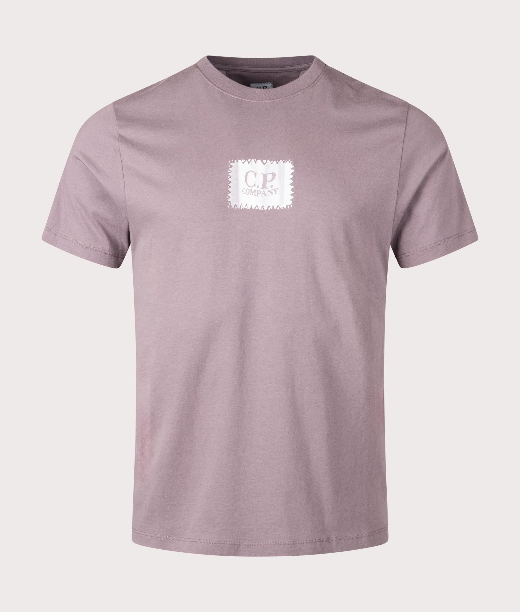C.P. Company 30/1 Jersey T-Shirt in Purple Dove at EQVVS Menswear.
Front shot.