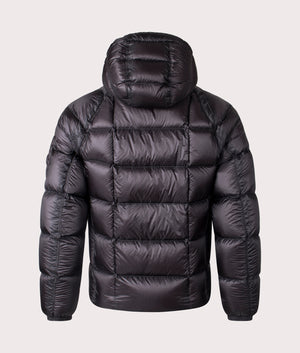 CP Company DD Shell Medium Jacket in Black. At EQVVS Menswear. Back shot