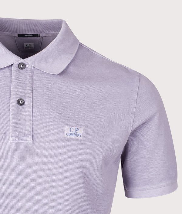 Logo Polo Shirt in Lavender Violet | C.P. Company | EQVVS
