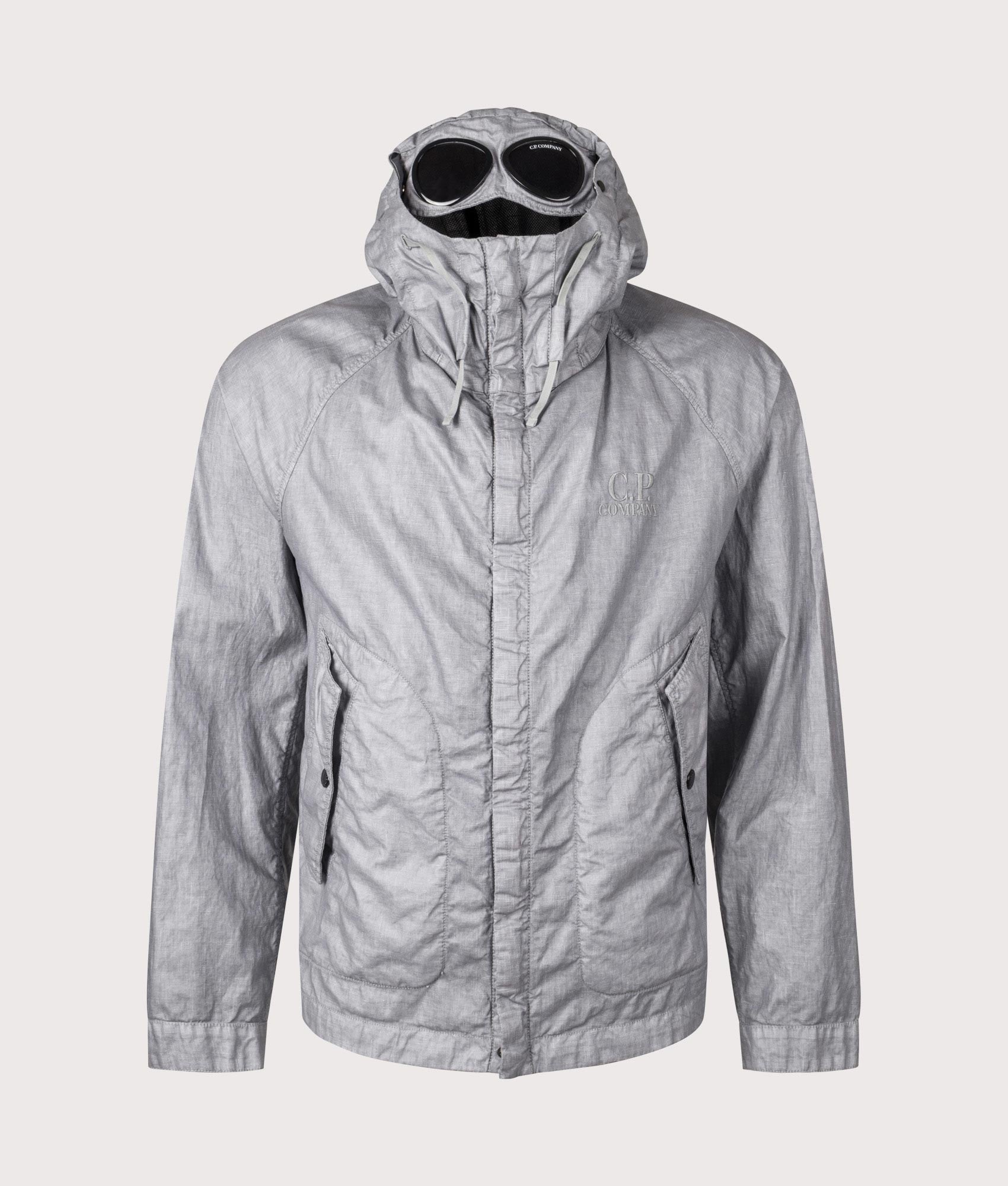 Lino Wax Goggle Jacket. Shot by EQVVS. Front hooded shot.