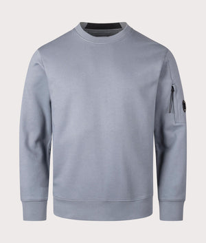 Zip Sweatshirt Cp Company Blue Fog Sweatshirt Company Diagonal