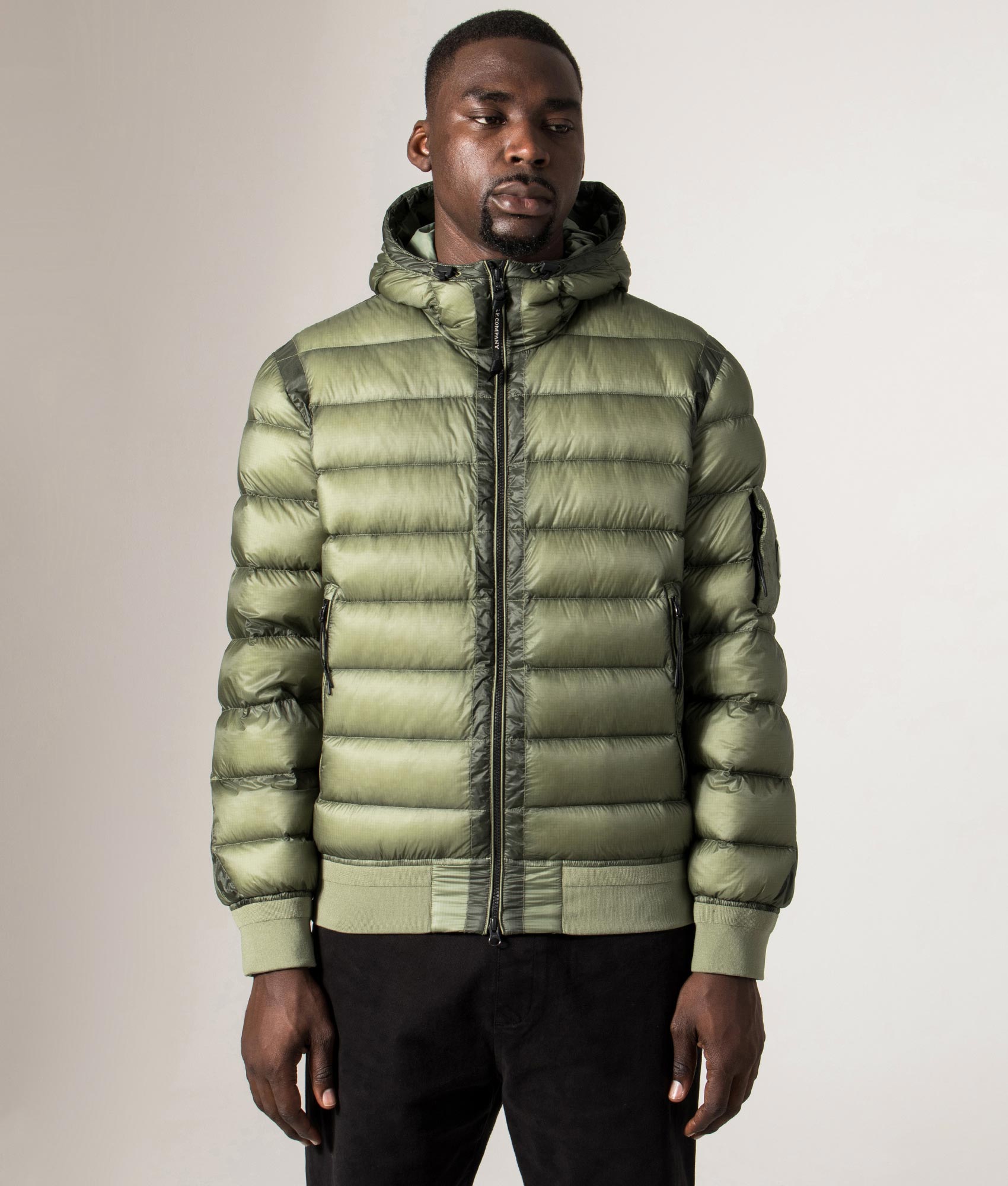 D.D. Shell Hooded Down Jacket. Shot by EQVVS. Front model shot.