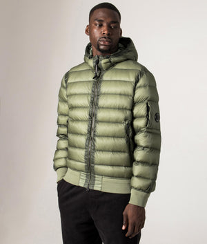 D.D. Shell Hooded Down Jacket. Shot by EQVVS. Front angle model shot.