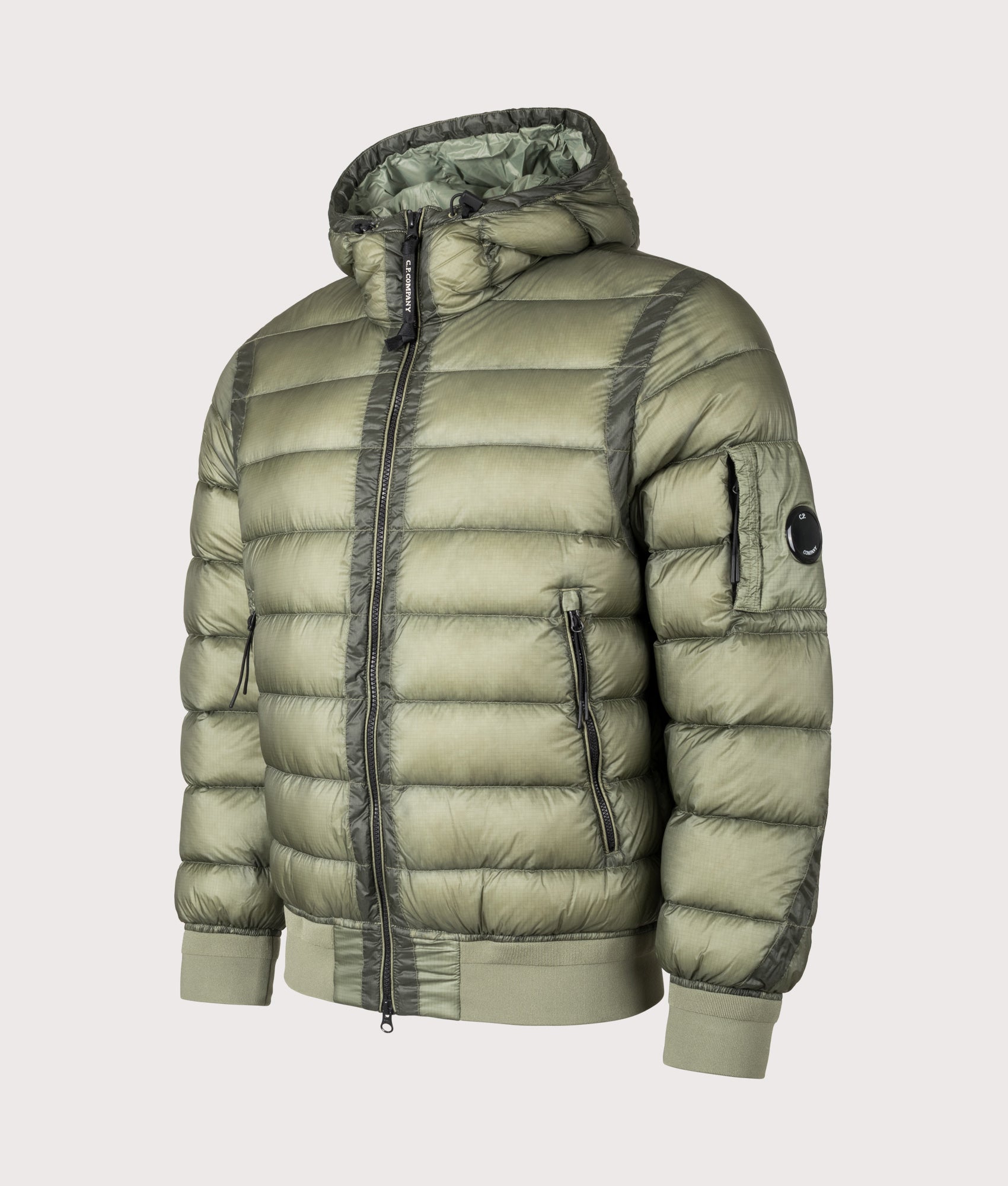 D.D. Shell Hooded Down Jacket. Shot by EQVVS. Front detail shot.