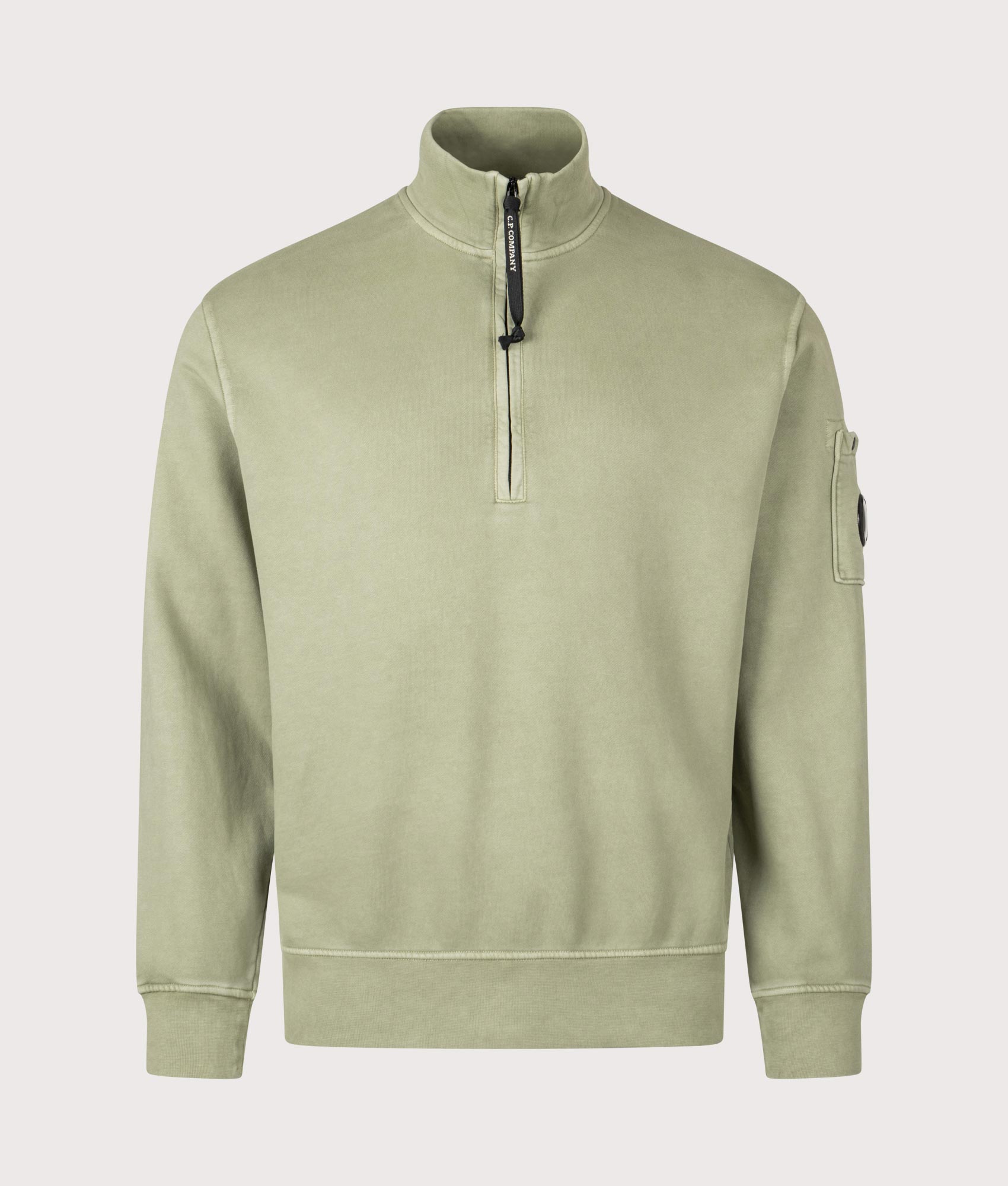 Diagonal Fleece Quarter Zip Sweatshirt. Shot by EQVVS. Front shot.