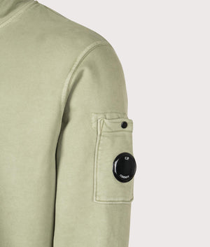 Diagonal Fleece Quarter Zip Sweatshirt. Shot by EQVVS. Detail shot.