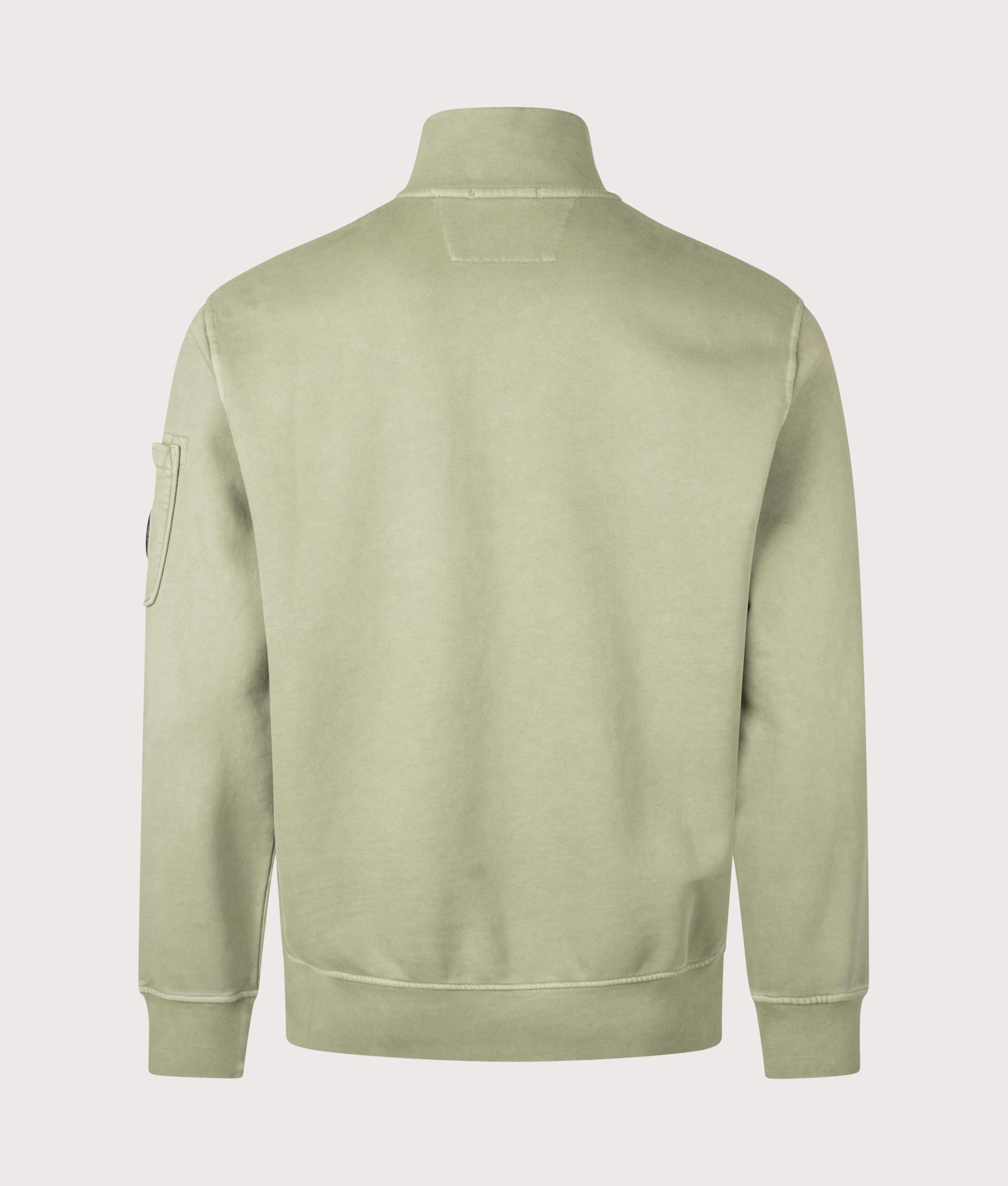 Diagonal Fleece Quarter Zip Sweatshirt. Shot by EQVVS. Back shot.