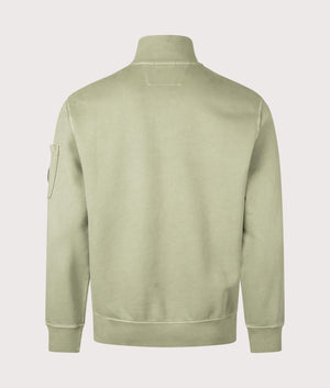 Diagonal Fleece Quarter Zip Sweatshirt. Shot by EQVVS. Back shot.